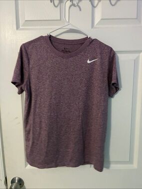 Nike Purple Heather Dri-FIT Crew Short Sleeve Tee
